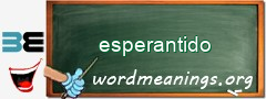 WordMeaning blackboard for esperantido